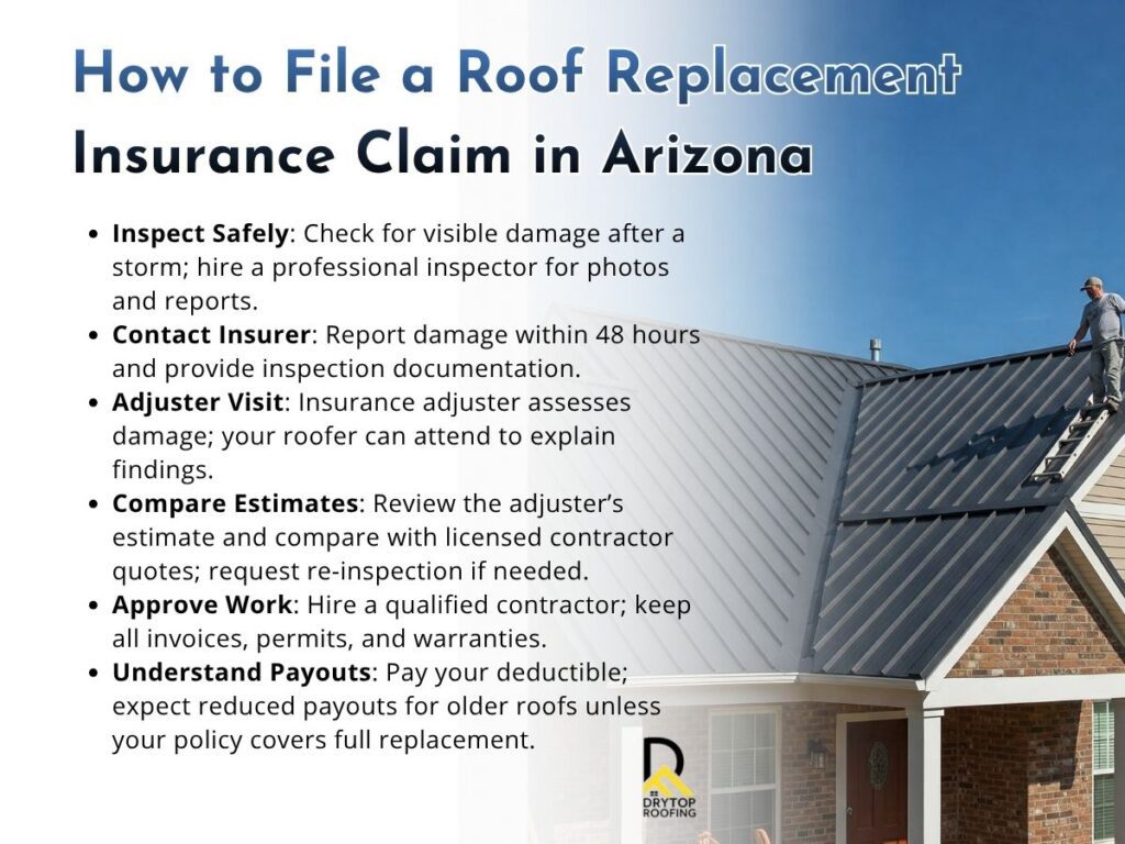 How to File a Roof Replacement Insurance Claim in Arizona