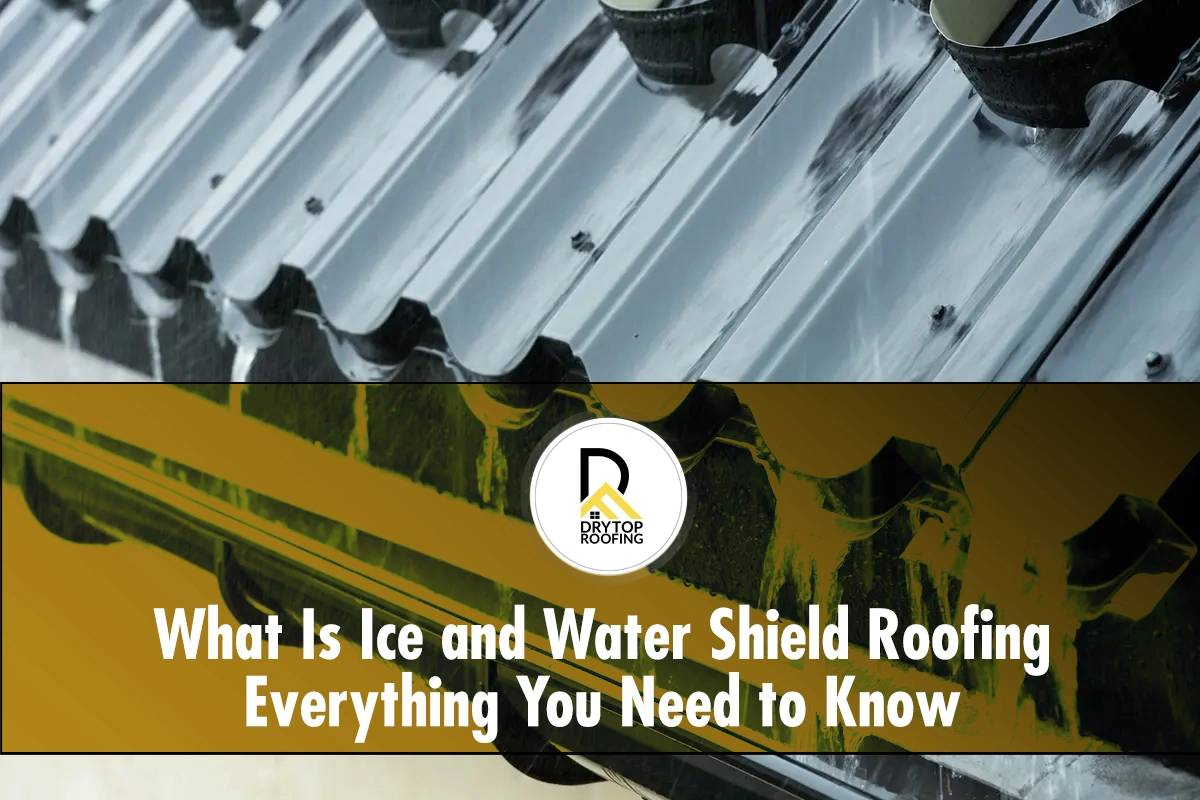 What-Is-Ice-and-Water-Shield-Roofing-Everything-You-Need-to-Know Rainwater running off the metal roof eave: why ice and water shield roofing protects vulnerable edges.